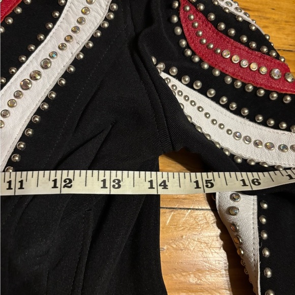 Vintage Small Western Showmanship Leather Embellished Horsemanship Jacket - Picture 15 of 15